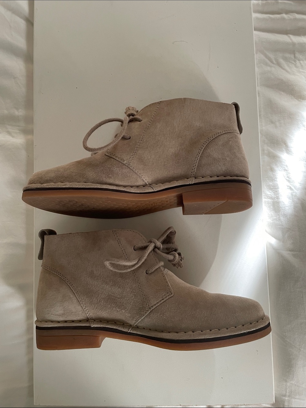 Hush Puppies Genuine Suede leather “Moyen” Lace Up Ankle Boots Flat Shoes